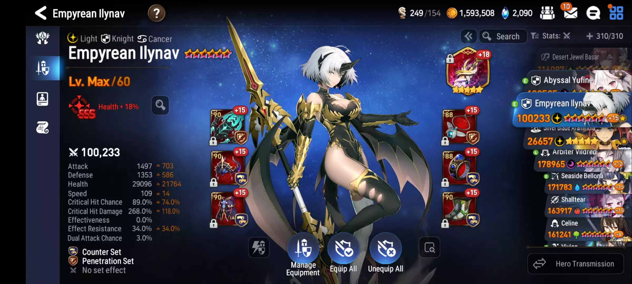 Ảnh 31ml đẹp hot meta ilynav dbsenya Collab limited như hình 200 gear 90  Max spd 303 Os all hunt Auto rift tốt Đã clear hết abyss Arena Champ Nhiều gear score cao